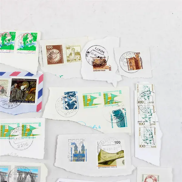 Lot Of 50 Germany Mixed Commemorative Stamps Used On Paper 1990s