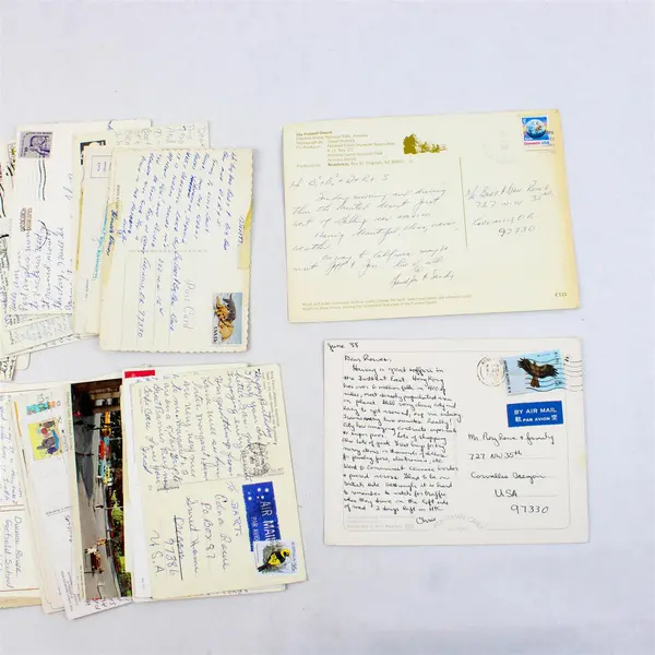 Lot Of 31 Vintage Used USA International Postcards Crafting Junk Journal 