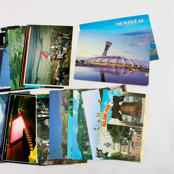 Lot Of 30 Vintage Used USA International Postcards Crafting Junk Journal 
