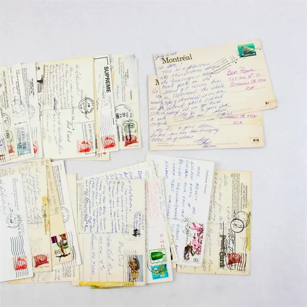 Lot Of 30 Vintage Used USA International Postcards Crafting Junk Journal 
