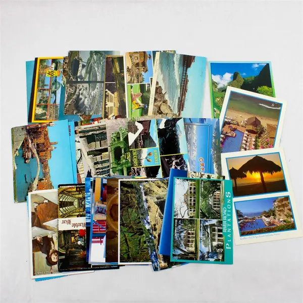 Lot Of 44 Vintage Used USA International Postcards Crafting Junk Journaling