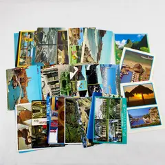 Lot Of 44 Vintage Used USA International Postcards Crafting Junk Journaling