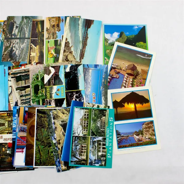 Lot Of 44 Vintage Used USA International Postcards Crafting Junk Journaling