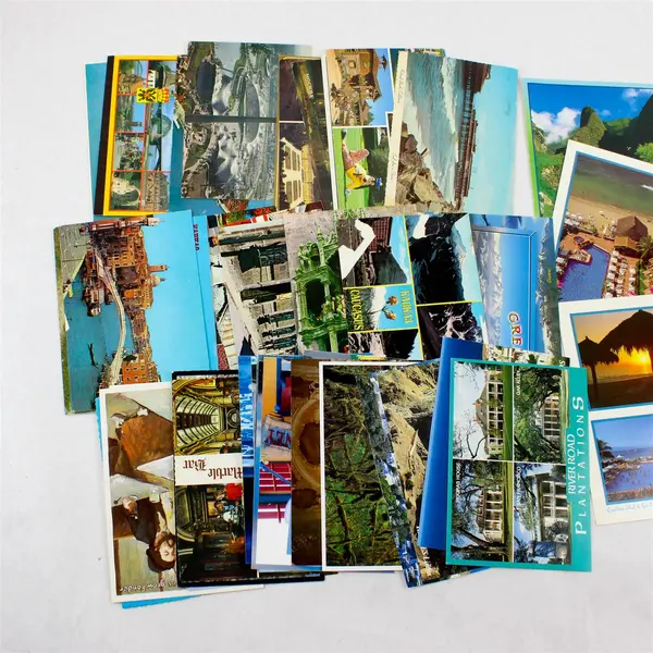 Lot Of 44 Vintage Used USA International Postcards Crafting Junk Journaling
