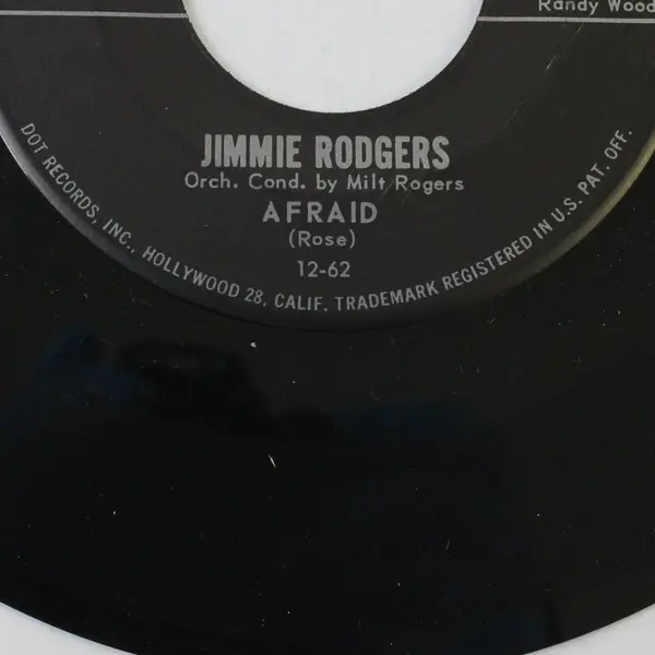 Jimmie Rodgers I'll Never Stand In Your Way/Afraid 7" Vinyl Record