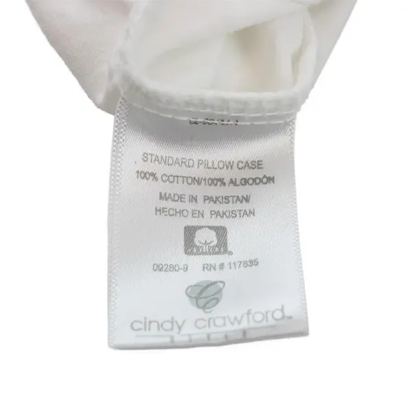 Lot Of 2 Solid White Standard Pillowcases Max Studio & Cindy Crawford Studio