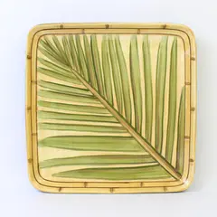 Island Plantations Areca Palm Hand-Painted 11" Serving Platter Tray