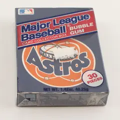 1990 Major League Baseball Bubble Gum Houston Astros Card Collector Box Sealed