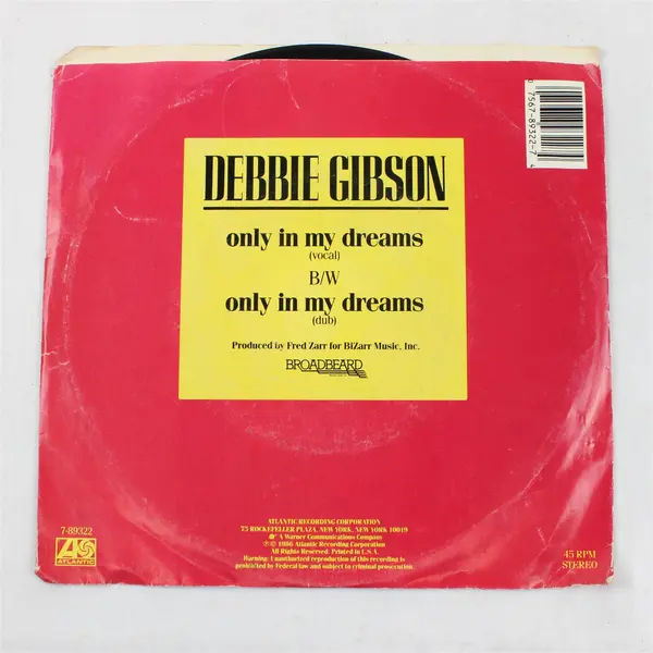 Debbie Gibson Only In My Dreams 7" Vinyl Record