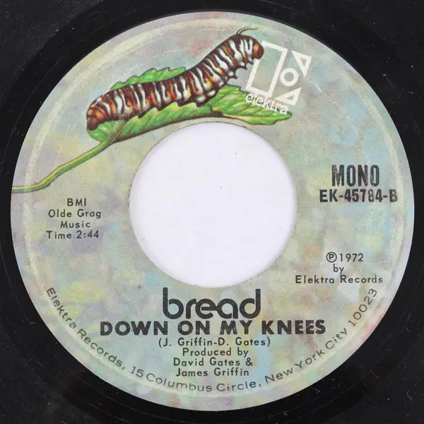Bread – Diary / Down On My Knees 7" Vinyl Record