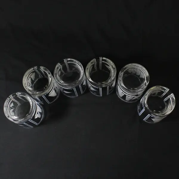 Set of 6 Georges Briard Nautical Sailing Ship Rocks Glasses  