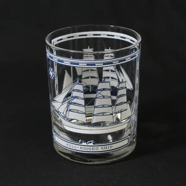 Set of 6 Georges Briard Nautical Sailing Ship Rocks Glasses  