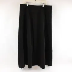 Vintage Requirements Solid Black A-Line Midi Skirt Women's Size 8