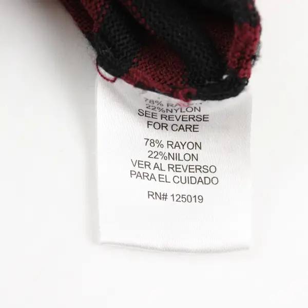  Joseph A. Red and Black Striped Long-Sleeved Turtleneck Women's Medium
