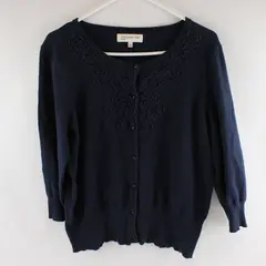 Jones New York Sport Navy Blue Button-Front Cardigan Women's Large