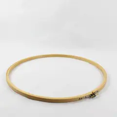 Unbranded 14in Round Wooden Embroidery Hoop w/Metal Tension Bolt