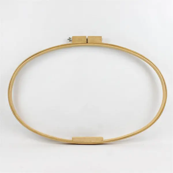 Vintage 27" X 17” Large Oval Wooden Hoop Quilting Embroidery Needlepoint  