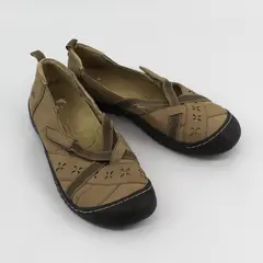 JBU By Jambu Beige Hayley/Morgan Criss Cross Mary Jane Shoes Women's Size 10M