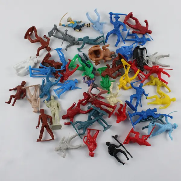 Vtg 1950's Marx Sears Heritage Fort Apache Playset Pieces - 49 Soldiers