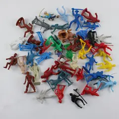 Vtg 1950's Marx Sears Heritage Fort Apache Playset Pieces - 49 Soldiers