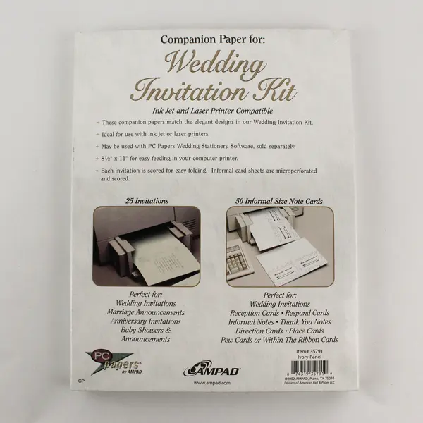 PC Papers By AMPAD 50 Ivory Informal Size Note Cards W/ Envelopes (Unopened)