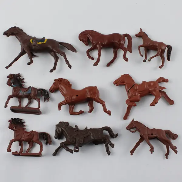 Vtg 1950's Marx Sears Heritage Fort Apache Playset Pieces - 27 horses