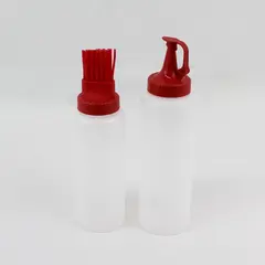 Set of 2 Squeezable Condiment Bottles 12 Oz and 16 Oz