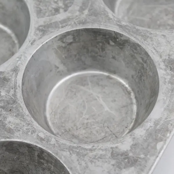 Lot of 2 Aluminum Muffin Pans 6 Count Each