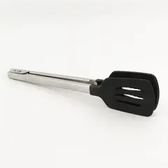 Pampered Chef Silicone/Stainless Steel Spatula Tongs Kitchen Utensil  14.25"