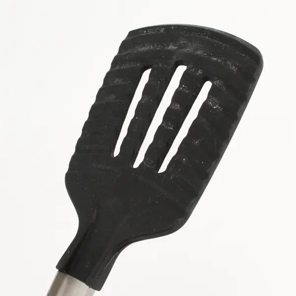 Pampered Chef Silicone/Stainless Steel Spatula Tongs Kitchen Utensil  14.25"