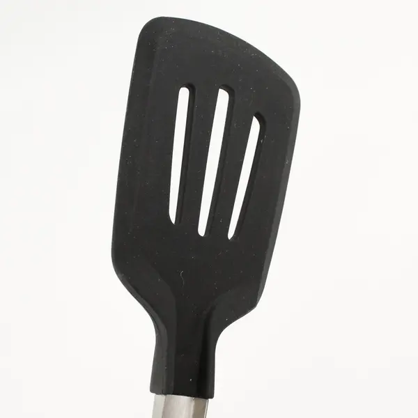 Pampered Chef Silicone/Stainless Steel Spatula Tongs Kitchen Utensil  14.25"
