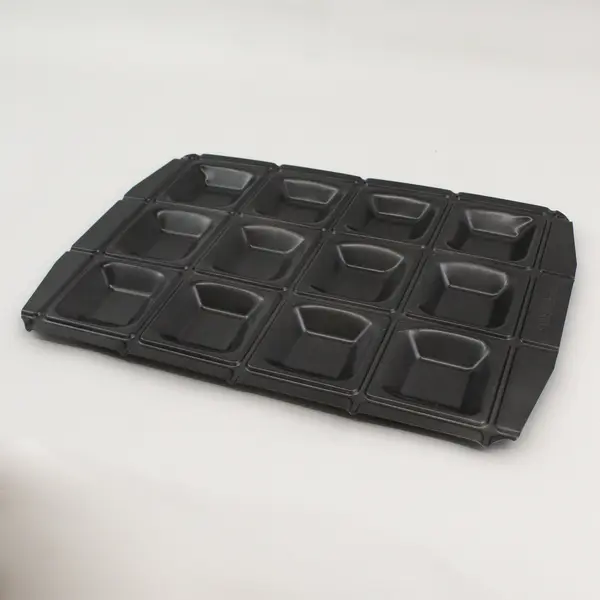 Ez Pockets Metal Baking Pan W/ 12 Square Cavities For Pie Pocket 15.25" x 10.75"