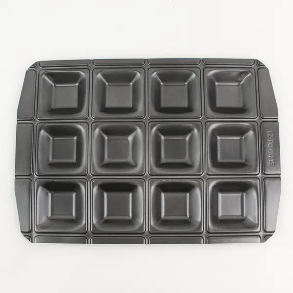 Ez Pockets Metal Baking Pan W/ 12 Square Cavities For Pie Pocket 15.25" x 10.75"