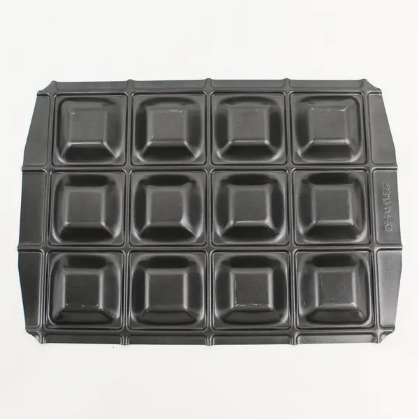 Ez Pockets Metal Baking Pan W/ 12 Square Cavities For Pie Pocket 15.25" x 10.75"