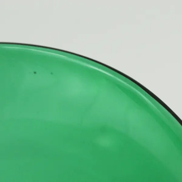 Vintage Green Heavy Bottom Tapered Glass Vase 8.5"