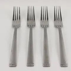 Four Stainless Dinner Forks in the Pattern INS651 Made in China