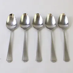Five Stainless Ascot Teaspoons by Retroneu
