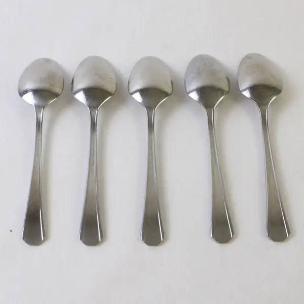 Five Stainless Ascot Teaspoons by Retroneu