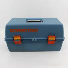 Vintage Flambeau Adventurer 1822 Blue 2-Tray Cantilever Tackle Box Fishing Gear