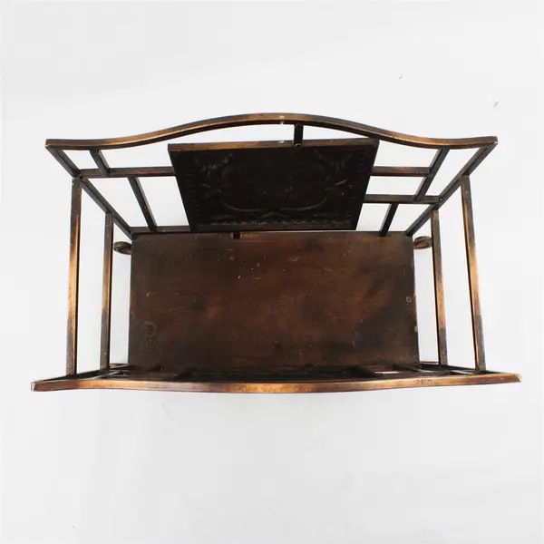 Metal Magazine Holder with Flower Motif