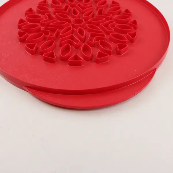 Nordic Ware Red Plastic 12" Lattice & Hearts Pie Top Cutter Bakeware Tool