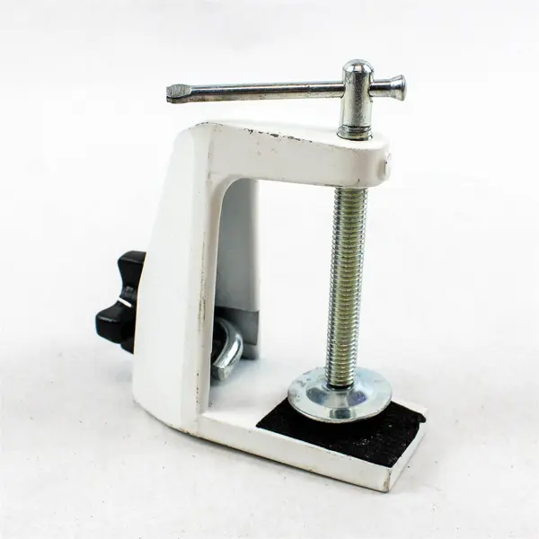 Universal C-Clamp Lamp Holder Desk Mount Clamp Base White Used
