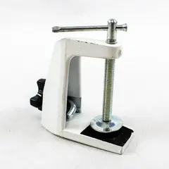 Universal C-Clamp Lamp Holder Desk Mount Clamp Base White Used