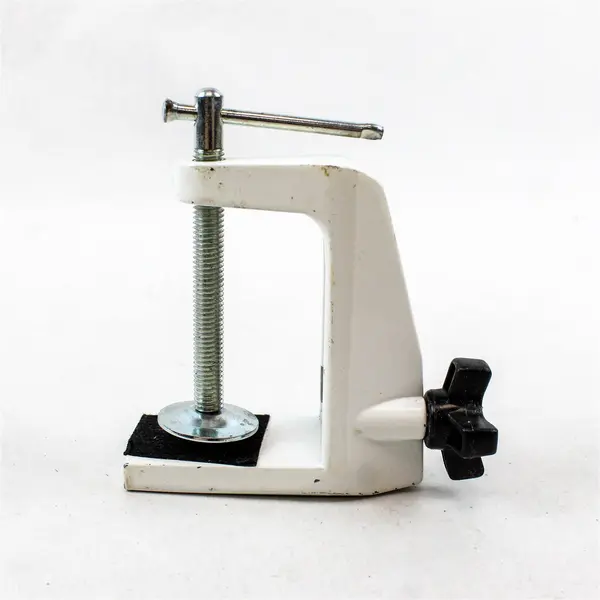 Universal C-Clamp Lamp Holder Desk Mount Clamp Base White Used