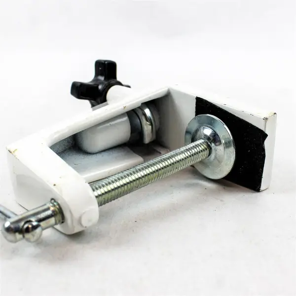 Universal C-Clamp Lamp Holder Desk Mount Clamp Base White Used