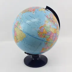 Herff Jones George F. Cram 12" Rotating Imperial World Globe W/Plastic Stand
