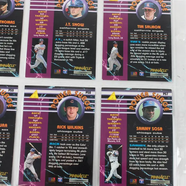 Lot of 23 1990s Score & Pinnacle  Baseball Cards Chiefs Dodgers Indians Yankees