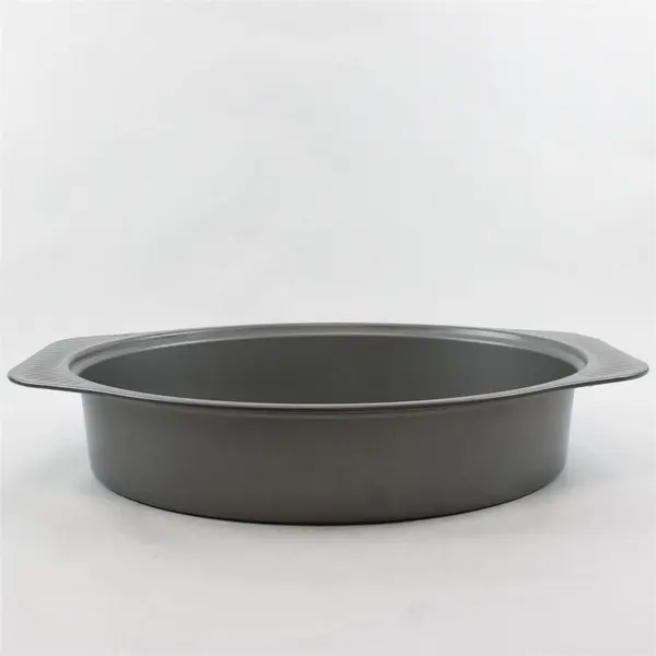 Unbranded Solid Gray Stainless Steel Oval Turkey Roasting Pan Bakeware No Lid