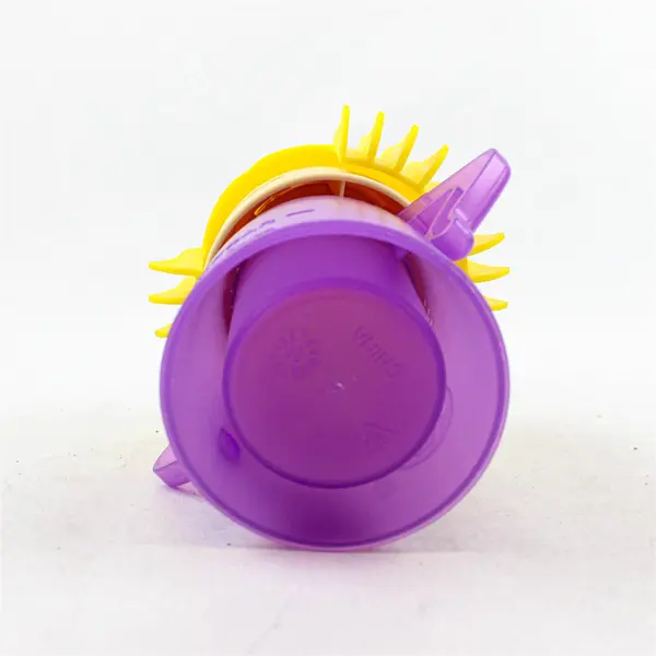 Angry Mama Yellow/Purple Plastic Microwave Cleaner Steam-Powered Gadget 6" Tall