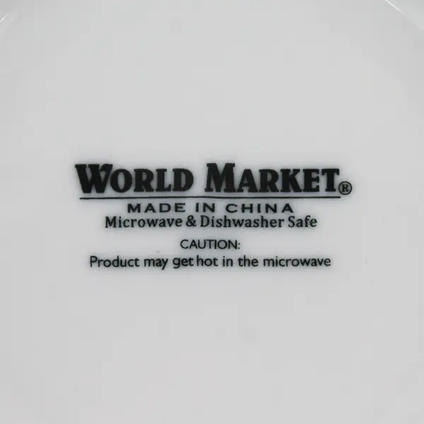 Lot of 4 World Market White Ceramic  Soup  Bowls 7" Diameter